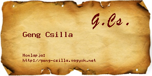 Geng Csilla névjegykártya